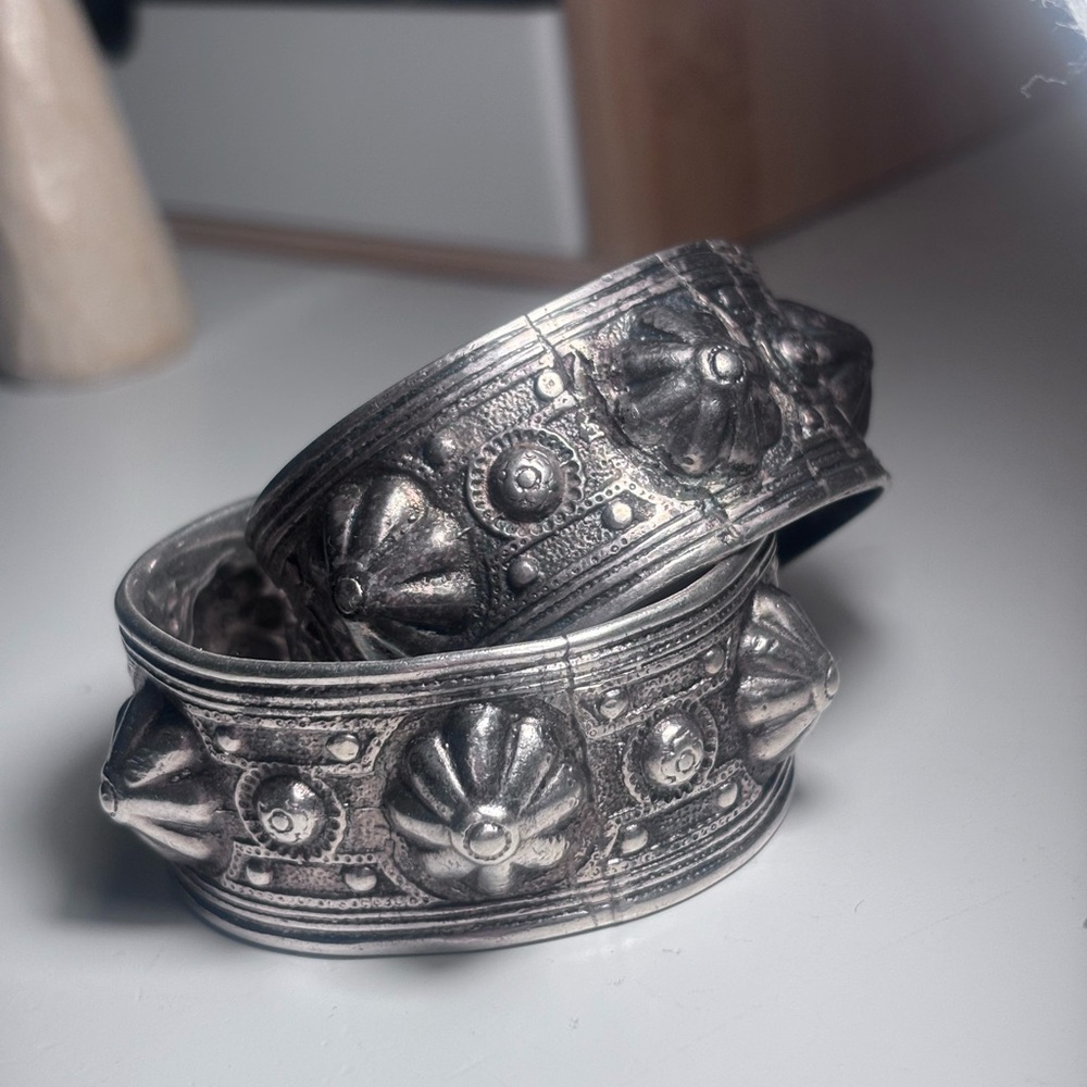 Sterling Silver Ornate Cuff Bracelets